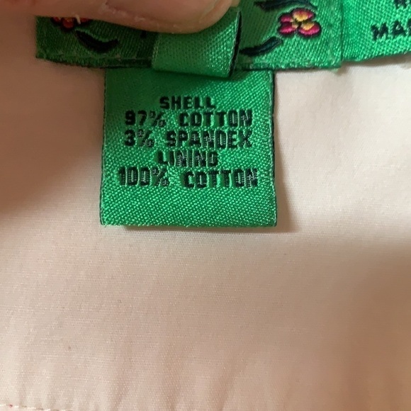 Tibi Embroidered A-Line Boho Midi Skirt - White/Pink/Green, Size 8, Cotton - Picture 4 of 7